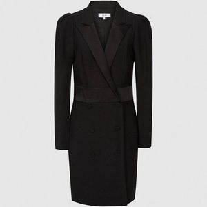 Reiss Avani - Puff Sleeve Tuxedo Dress